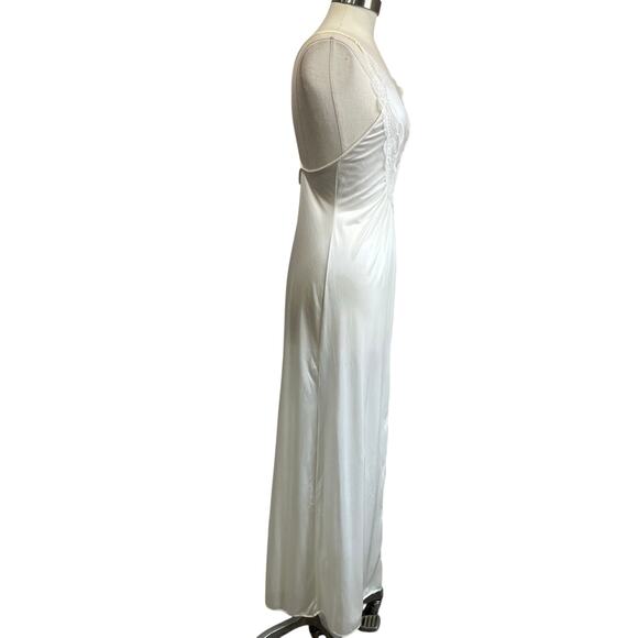Kayser Vintage White Lace Full Slip Nightgown Dress Bridal Lingerie Y2K M - Picture 4 of 10